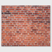 レンガの茶色の壁 ラッピングペーパー (フラット)