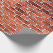 レンガの茶色の壁 ラッピングペーパー (角)