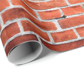 レンガの茶色の壁 ラッピングペーパー (ロールコーナー)