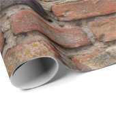 レンガの茶色の壁 ラッピングペーパー (ロールコーナー)