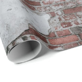 レンガの茶色の壁 ラッピングペーパー (ロールコーナー)