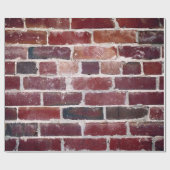 レンガの茶色の壁 ラッピングペーパー (フラット)