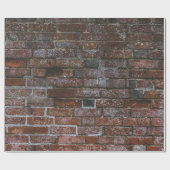 レンガの茶色の壁 ラッピングペーパー (フラット)