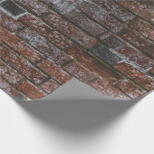 レンガの茶色の壁 ラッピングペーパー (角)