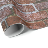 レンガの茶色の壁 ラッピングペーパー (ロールコーナー)