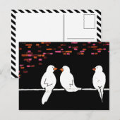 レンガの鳥の壁:落書き壁 ポストカード (正面/裏面)