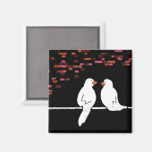 レンガの鳥の壁:落書き壁 マグネット (正面/裏面)