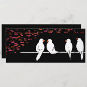 レンガの鳥の壁:落書き壁 招待状 (正面/裏面)