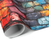 レンガアート壁 ラッピングペーパー (ロールコーナー)