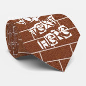 レンガカスタム壁デザイン付き文字ネックタイ ネクタイ (ロール)