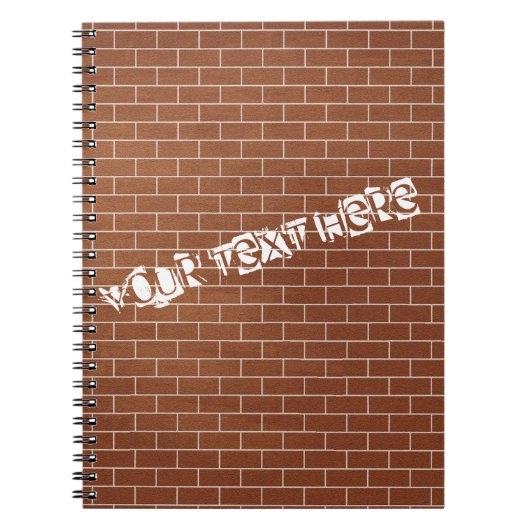 レンガカスタム壁付き文字手帳 ノートブック (正面)