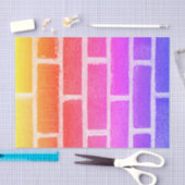 レンガカラフル壁のリアルなテクスチャ写真 薄葉紙 (クラフト)