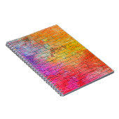 レンガカラフル壁の裏壁,色,背景 ノートブック (右側)