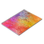 レンガカラフル壁の裏壁,色,背景 ノートブック (左側)