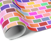 レンガカラフル壁 ラッピングペーパー (ロールコーナー)