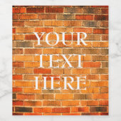 レンガカラフル壁 ワインラベル (シングルラベル)