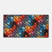 レンガカラフル材 デスクマット (正面)