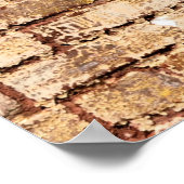 レンガグランジ壁の背景 ポスター (角)