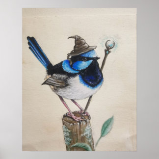 「レンガゴン」 -ファンタジーウィザードの鳥ポスター ポスター