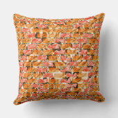 レンガデザインで明るい色調で分離 クッション (裏面)