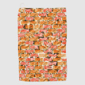 レンガデザインで明るい色調で分離 ゴルフタオル (正面)