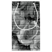 レンガバラ15白黒 – 小抱き枕 スモールペーパーバッグ (裏面)