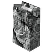 レンガバラ15白黒 – 小抱き枕 スモールペーパーバッグ (裏面アングル)