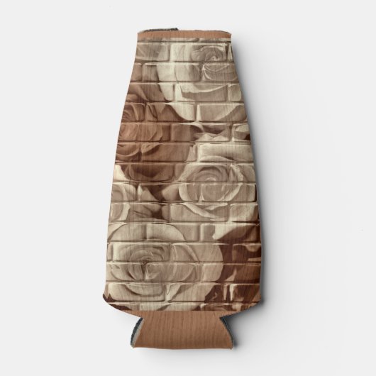 レンガバラ-13 – ブラウン – ドリンクボトルクール-Koozie ボトルクーラー (正面)