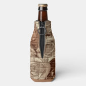 レンガバラ-13 – ブラウン – ドリンクボトルクール-Koozie ボトルクーラー (ボトル裏面)