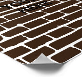 レンガパーソナライズされた壁 ポスター (角)