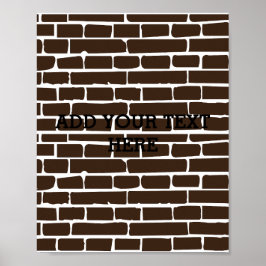 レンガパーソナライズされた壁 ポスター