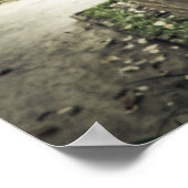 レンガファッションドの壁に古い提灯 ポスター (角)