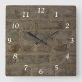 レンガフェイク壁 スクエア壁時計 (正面)