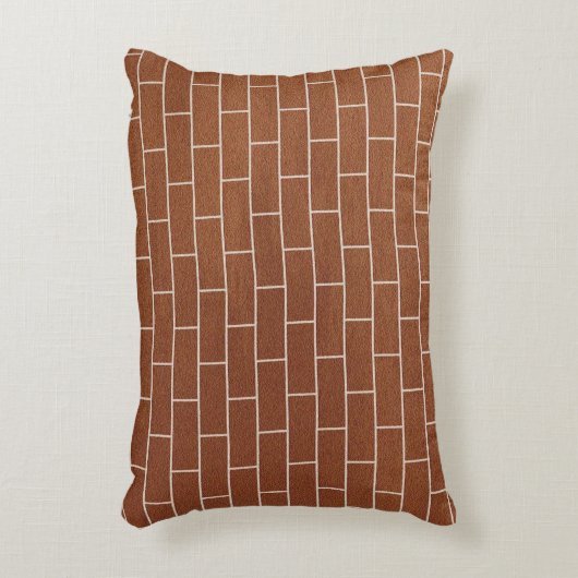レンガモダン壁デザイン付きアクセント枕 アクセントクッション (正面(垂直))
