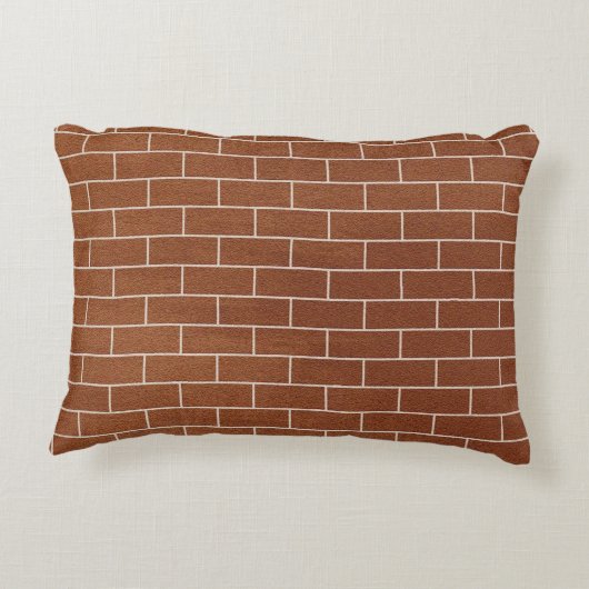 レンガモダン壁デザイン付きアクセント枕 アクセントクッション (裏面)