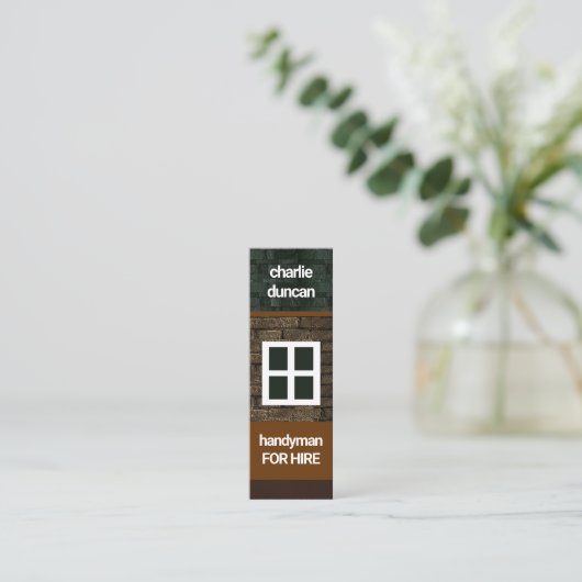 レンガワエレガントークスストーンホーム石造ハンドマン スキニー名刺 (スタンド正面)