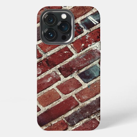 レンガ壁のクールなテクスチャ iPhoneケース (裏面)