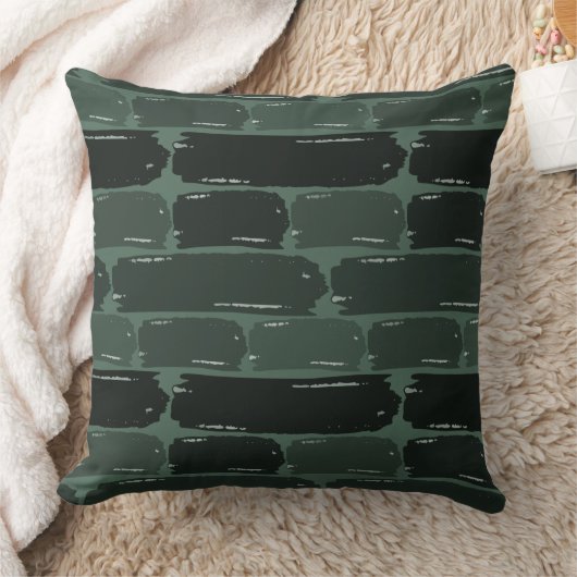 レンガ壁のグレーシェード装飾用クッション クッション (ブランケット)