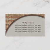 レンガ壁のコレクションの名刺 名刺 (裏面)