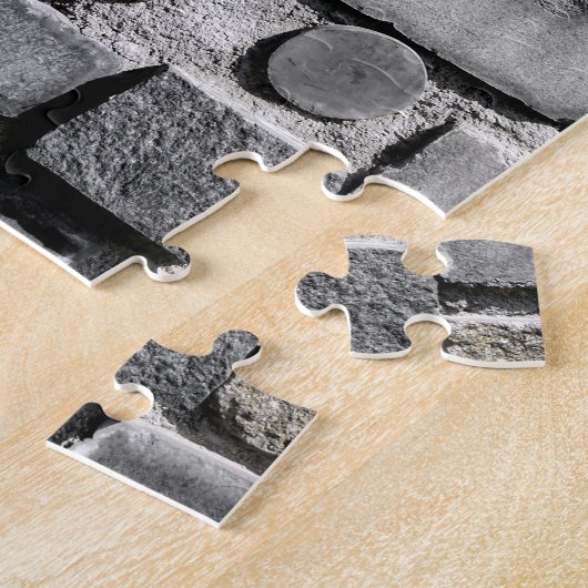 レンガ壁のテクスチカッコいいャパターン ジグソーパズル (側面)