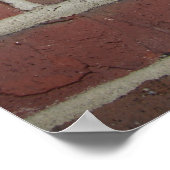 レンガ壁のテクスチャプリント ポスター (角)