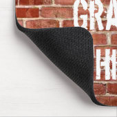 レンガ壁のパーソナライズな落書きのマウスパッド マウスパッド (コーナー)