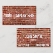 レンガ壁のパーソナライズな落書きの名刺 名刺 (正面/裏面)