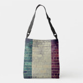 レンガ壁のヴィンテージのイタリアの旗 クロスボディバッグ (裏面)