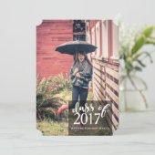 レンガ壁の卒業発表 招待状 (スタンド正面)