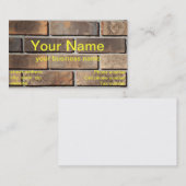 レンガ壁の名刺のテンプレート 名刺 (正面/裏面)