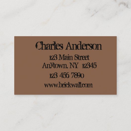レンガ壁の名刺 名刺 (裏面)