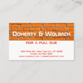 レンガ壁の建築のカスタマイズ 名刺 (裏面)