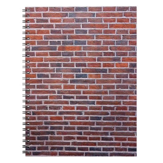 レンガ壁の煉瓦細工の石積み ノートブック (正面)