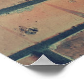 レンガ壁の石の壁レンガ壁 ポスター (角)